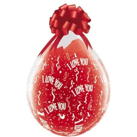 MAYFLOWER DISTRIBUTING 18 in. I Love You-A-Round Latex Balloon Clear, 5PK 56184